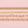 Mode mehrschichtige Kettenarmband, einfache und übertriebene Schlangenkette O-Ketten-Set-Armband Frauen